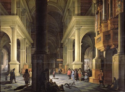 Interior de un templo, 1652 de Anthonie Delorme